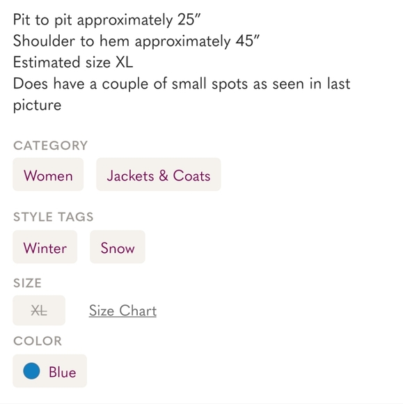 Vintage  Wool  Royal blue Winter Coat - Picture 7 of 7